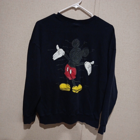 Disney Black Mickey Mouse Sweater Size M - Picture 3 of 4